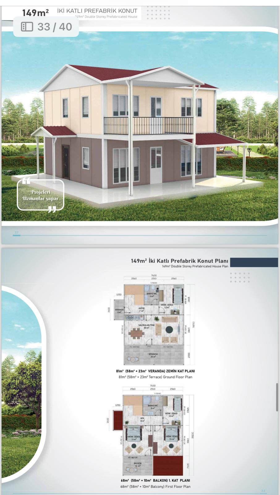 149 Metre kare Dublex